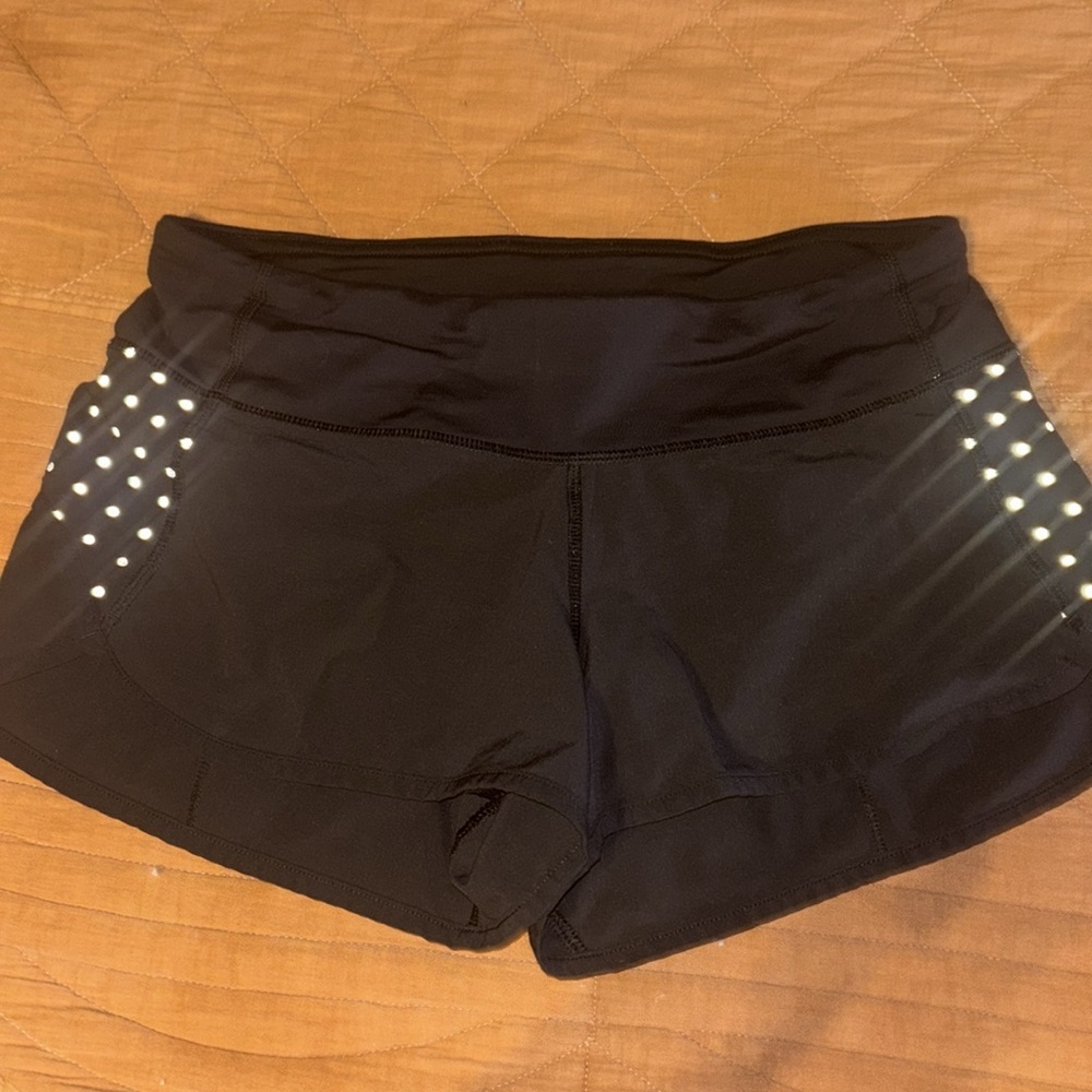 Lululemon Black Shorts with Reflective Accents